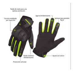 Guantes de Protección Scoyco MC58-2 Amarillo Neón
