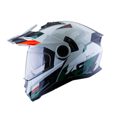 Casco multipropósito Abatible X-Sports 165 Amtop Blanco Verde Naranja