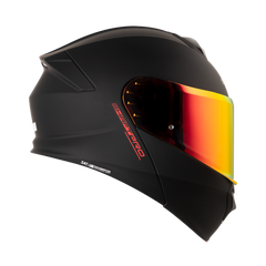 Casco Abatible Shaft Pro 4000 Negro Mate Rojo