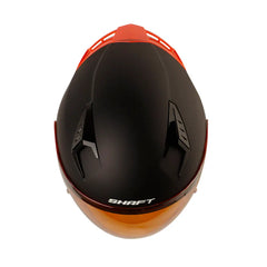 Casco Abierto  Shaft 226 Negro Solid Naranja