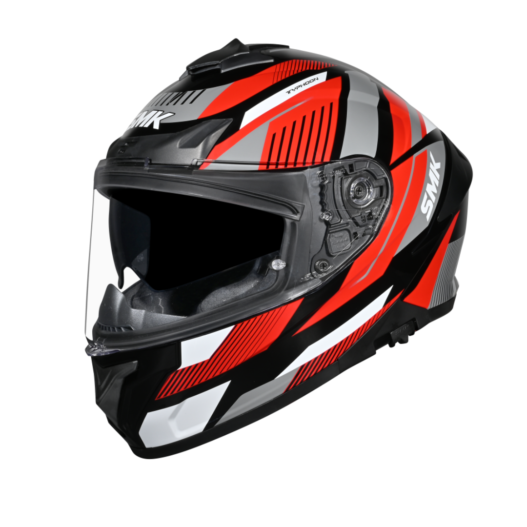Casco integral SMK Typhoon Sparko Rojo Gris