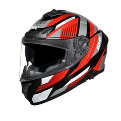 Casco integral SMK Typhoon Sparko Rojo Gris