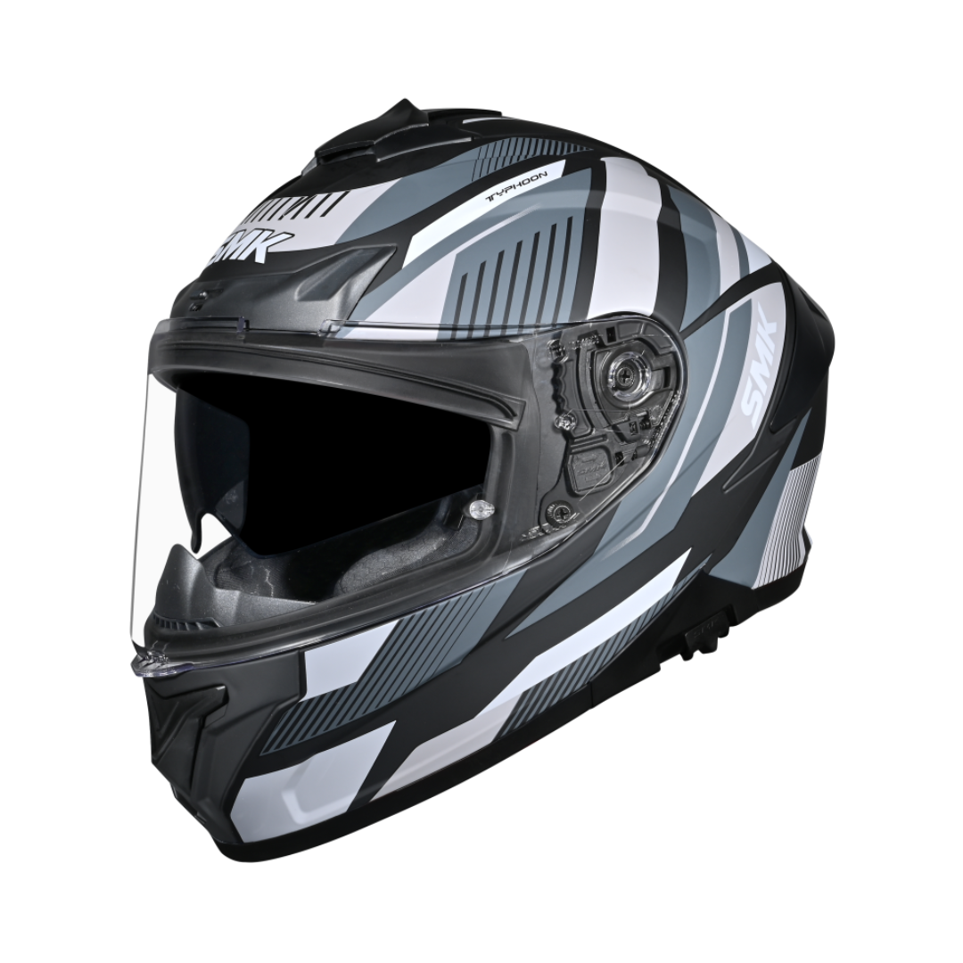 Casco integral SMK Typhoon Sparko Negro Gris Mate