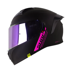 Casco Abatible Shaft 3820 Negro Mate Fucsia