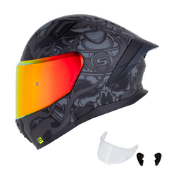 Casco Integral Shaft 558 Raww Negro Gris | Certificación ECE 22.06