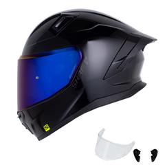 Casco Integral Shaft 558 Solid Negro Brillo | Certificación ECE 22.06