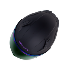 Casco Integral para mujer Shaft 558 Solid Negro Mate con Morado | Certificación ECE 22.06
