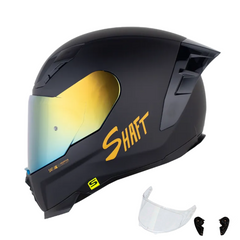 Casco Integral Shaft 562R Solid Negro Dorado