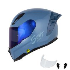 Casco Integral Shaft 562R Solid Azul Grisáceo Brillo
