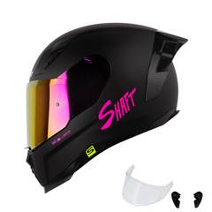 Casco Integral Shaft 562R Solid Negro Fucsia