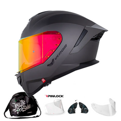 Casco Integral Shaft Pro 609DV Solid Gris Mate | Pinlock antiempañante incluído