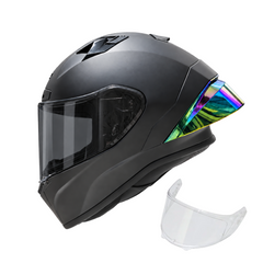 Casco Integral Zeus 826 Alerón iridium + Visor humo