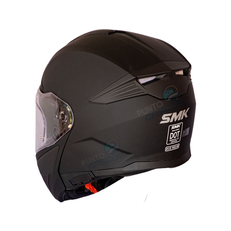 Casco Abatible SMK Gullwing Solid Negro Mate
