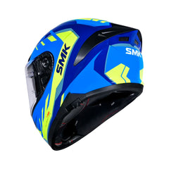 Casco integral SMK Typhoon Aerot Azul Amarillo