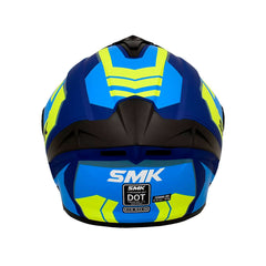 Casco integral SMK Typhoon Aerot Azul Amarillo