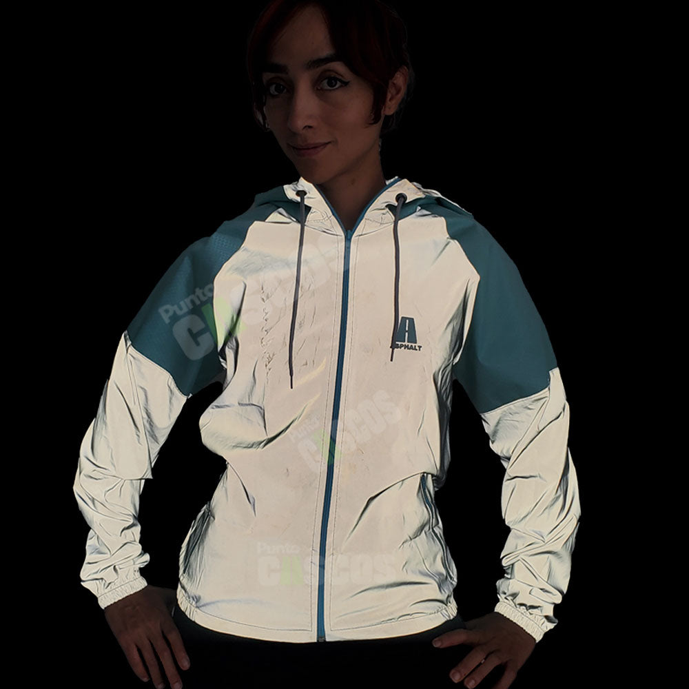 Corta vientos Reflectivo Asphalt Azul Turqueza