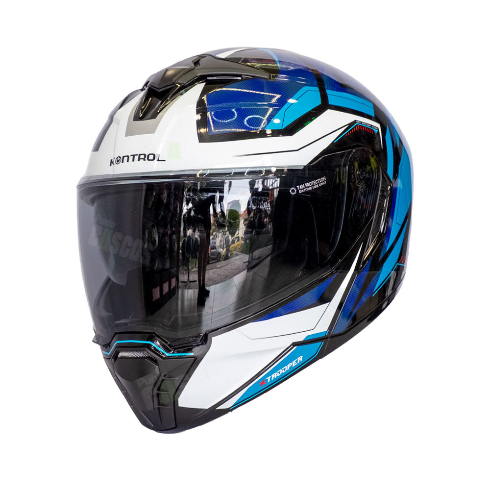 Casco Abatible KNT Trooper Ventura Azul