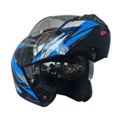 Casco Abatible KNT Trooper QRS Azul