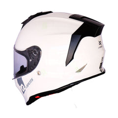 Casco Integral X-Sports V151 Solid Blanco + Visor Iridium Fuego
