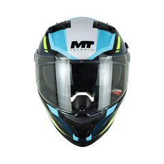 Casco integral MT Braker 2 Harmony Azul Amarillo + Visor Iridium Azul