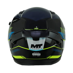 Casco integral MT Braker 2 Harmony Azul Amarillo + Visor Iridium Azul