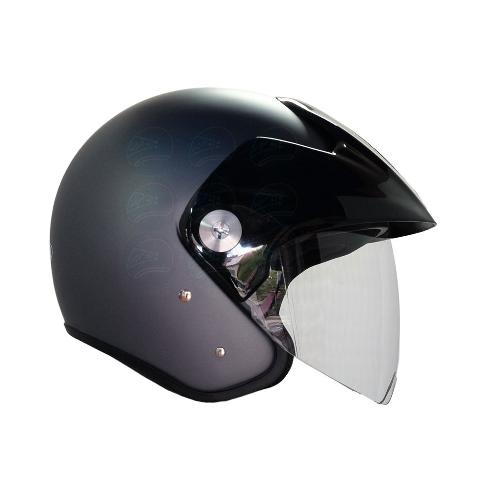 Casco Abierto ZEUS 507 Gris Oscuro Mate
