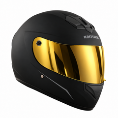 Casco Integral KNT 878 Negro mate + visor iridium dorado