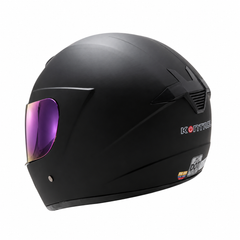 Casco Integral KNT 878 Negro mate + visor iridium Morado