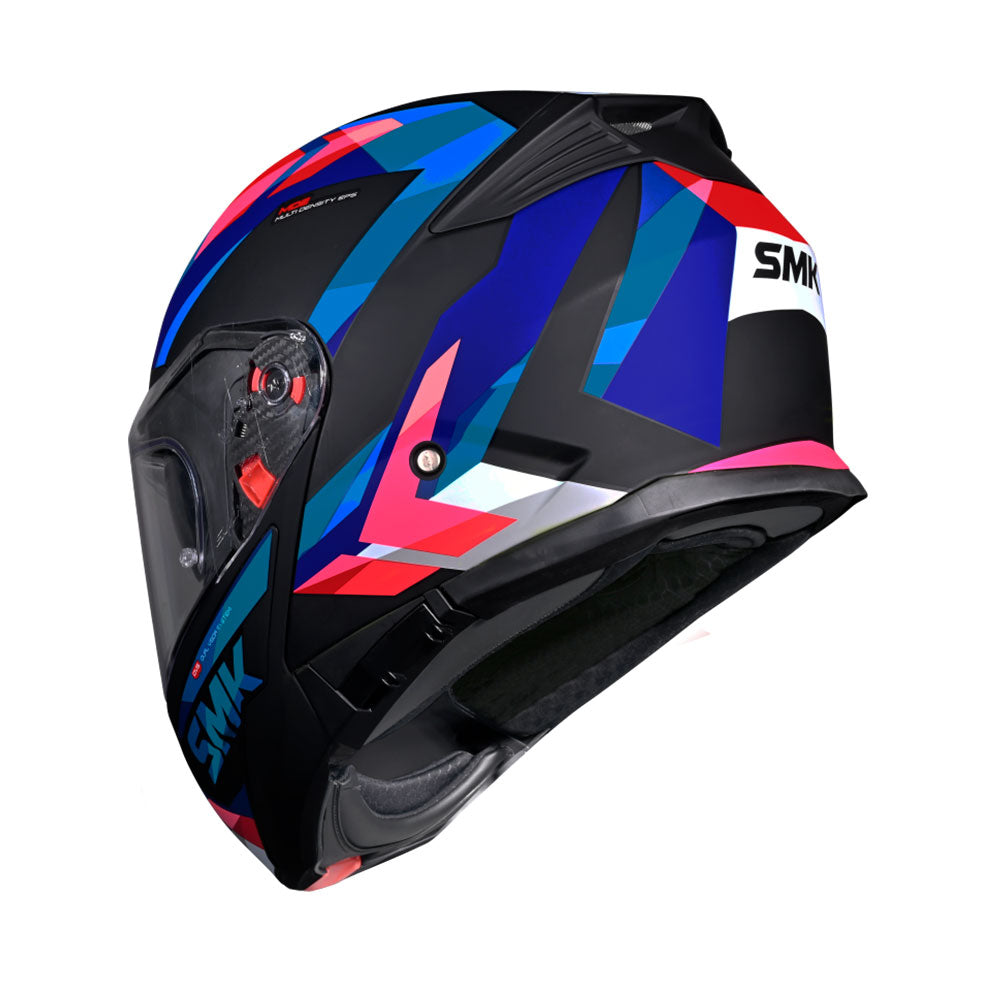 Casco Abatible SMK Gullwing Charger Azul Rosa