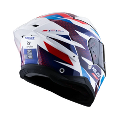 Casco Integral X-Sports Helios Circuit Azul rojo Blanco