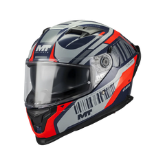 Casco integral MT Braker 2 Cockpit Rojo Azul Navi Brillo