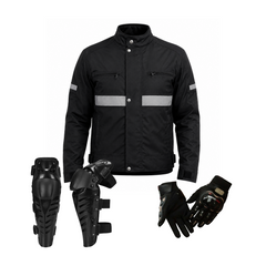 Combo Chaqueta para moto PT Urban Lite + Rodilleras + Guantes