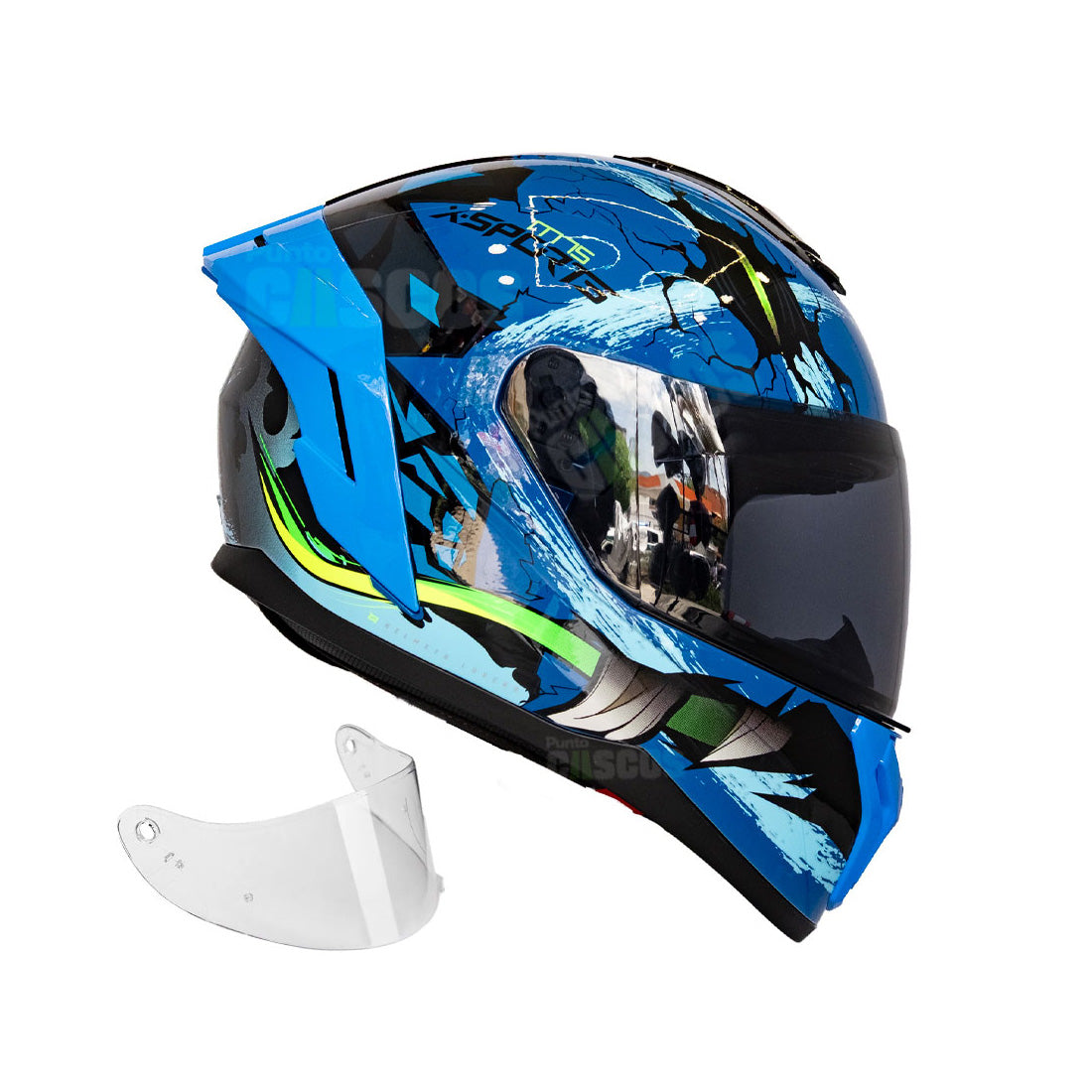 Casco Integral X-Sports M75 Crocsus Azul