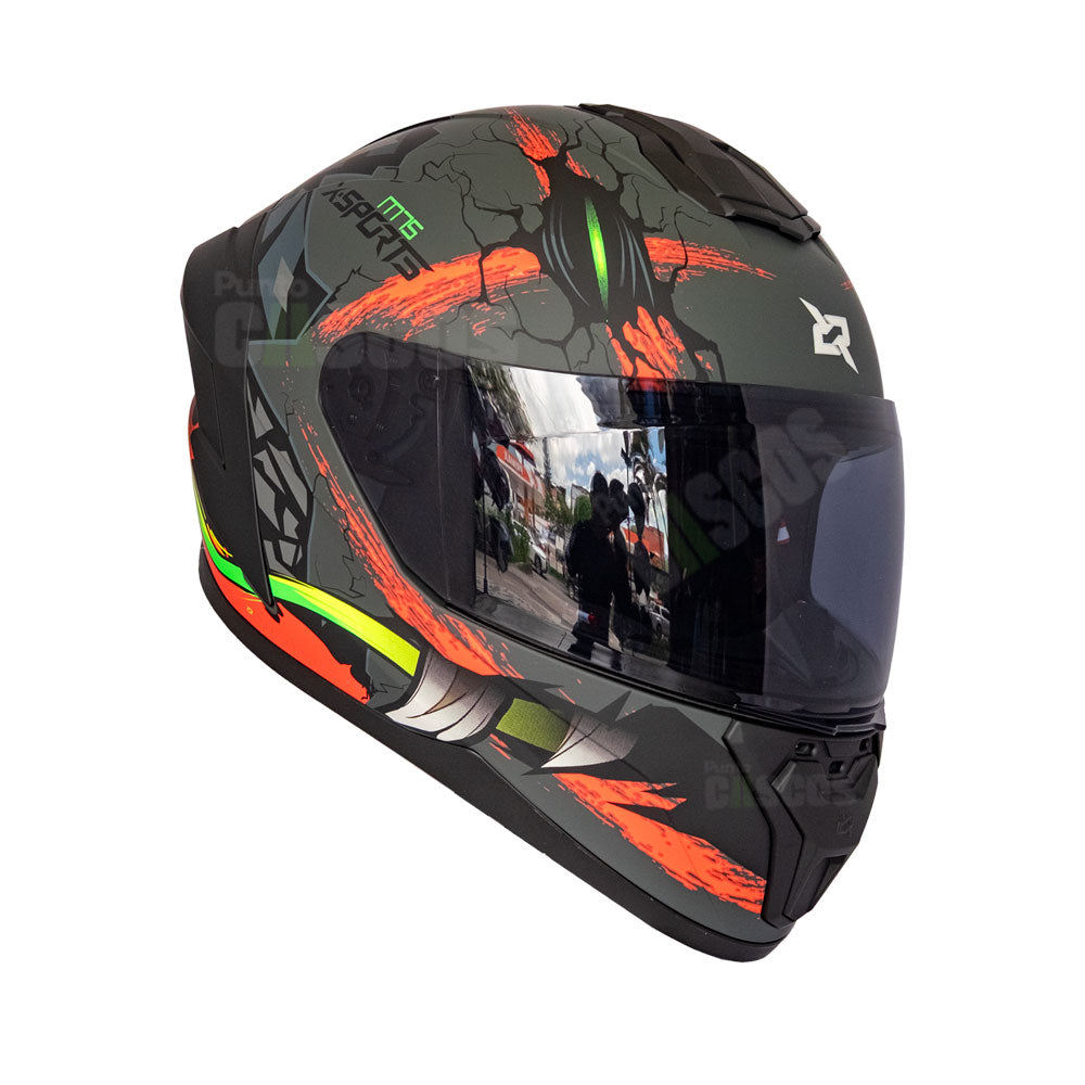Casco Integral X-Sports M75 Crocsus Naranja