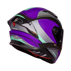 Casco integral Spartan Panther SV Curve Road Morado + Visor negro