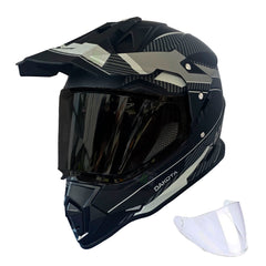 Casco multipropósito AMX Dakota Gris Mate + Visor negro