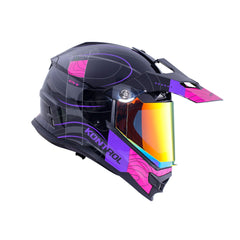 Casco multipropósito KNT 819 Desert Negro Fucsia