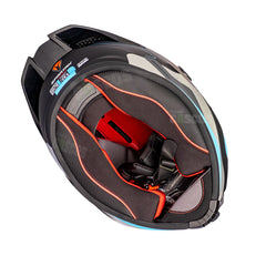 Casco integral Spartan Fenix Slab Blanco Azul Naranja