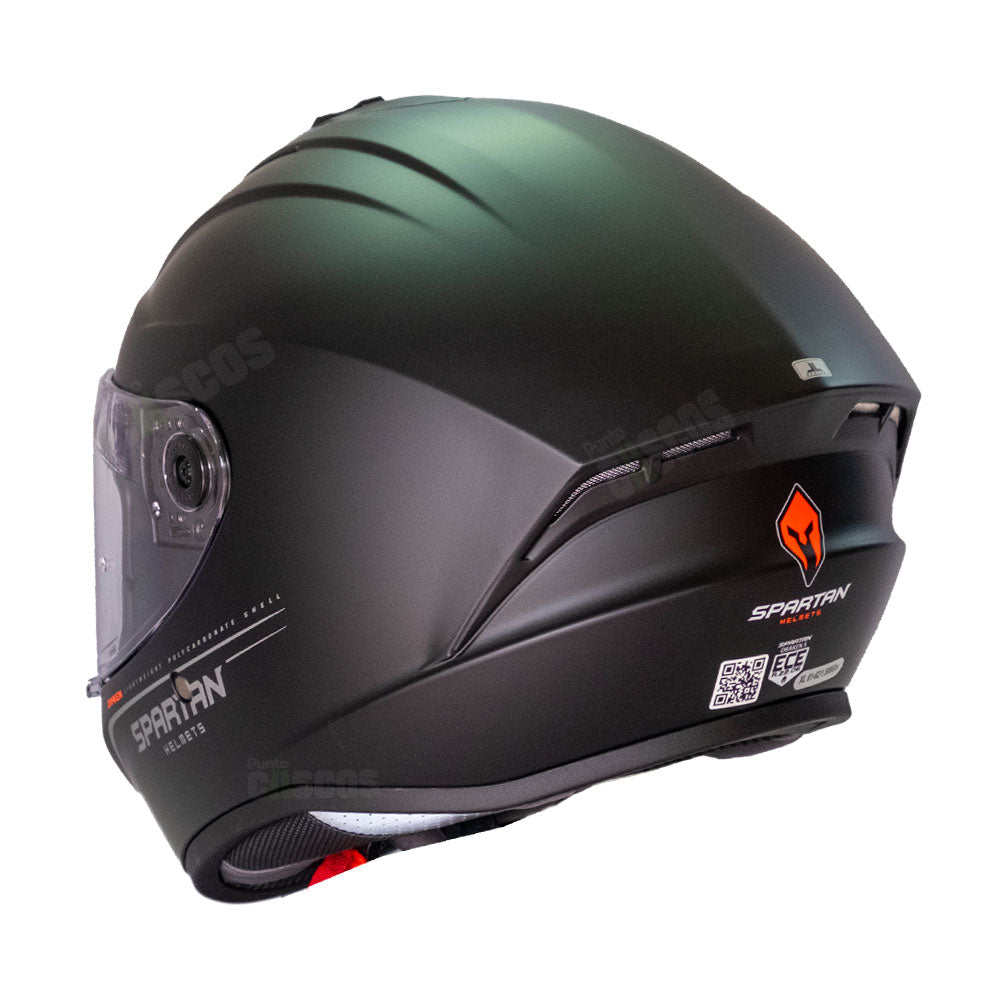 Casco integral Spartan Draken Solid Negro Mate + Visor Negro