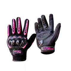 Guantes protección moto Race Tribe Fucsia