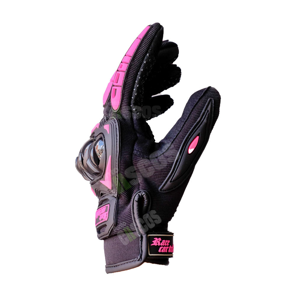 Guantes protección moto Race Tribe Fucsia