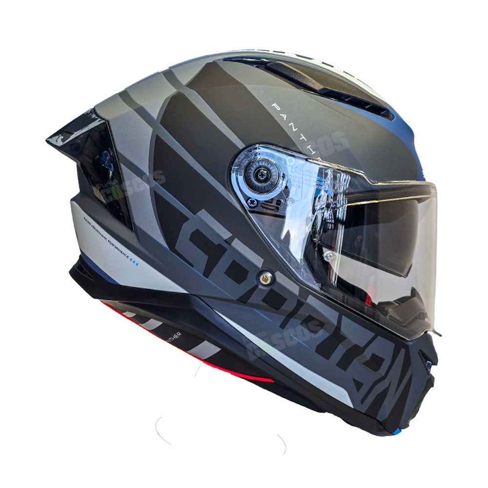 Casco integral Spartan Panther SV Flight Negro Gris