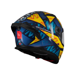 Casco integral MT Braker 2 Fury Azul Amarillo
