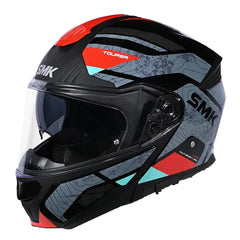 Casco Abatible SMK Gullwing Navigator Gris Rojo