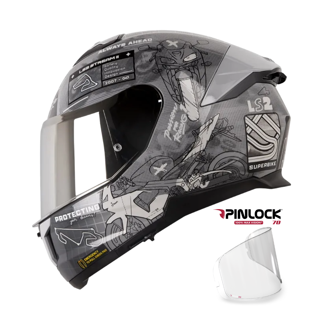Casco LS2 FF808 GP Gris