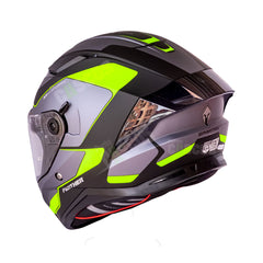 Casco integral Spartan Panther SV Gale Gris Amarillo Neón