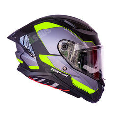 Casco integral Spartan Panther SV Gale Gris Amarillo Neón