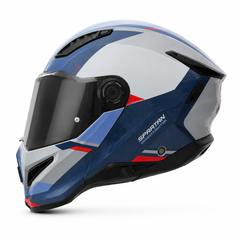 Casco Abatible Spartan Ghostfighter Komb Blanco azul rojo