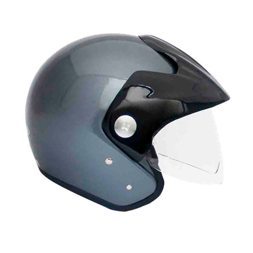 Casco Abierto ZEUS 507 Gris Oscuro Brillante