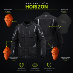 Chaqueta protección Touring Giacomo Horizon Gris
